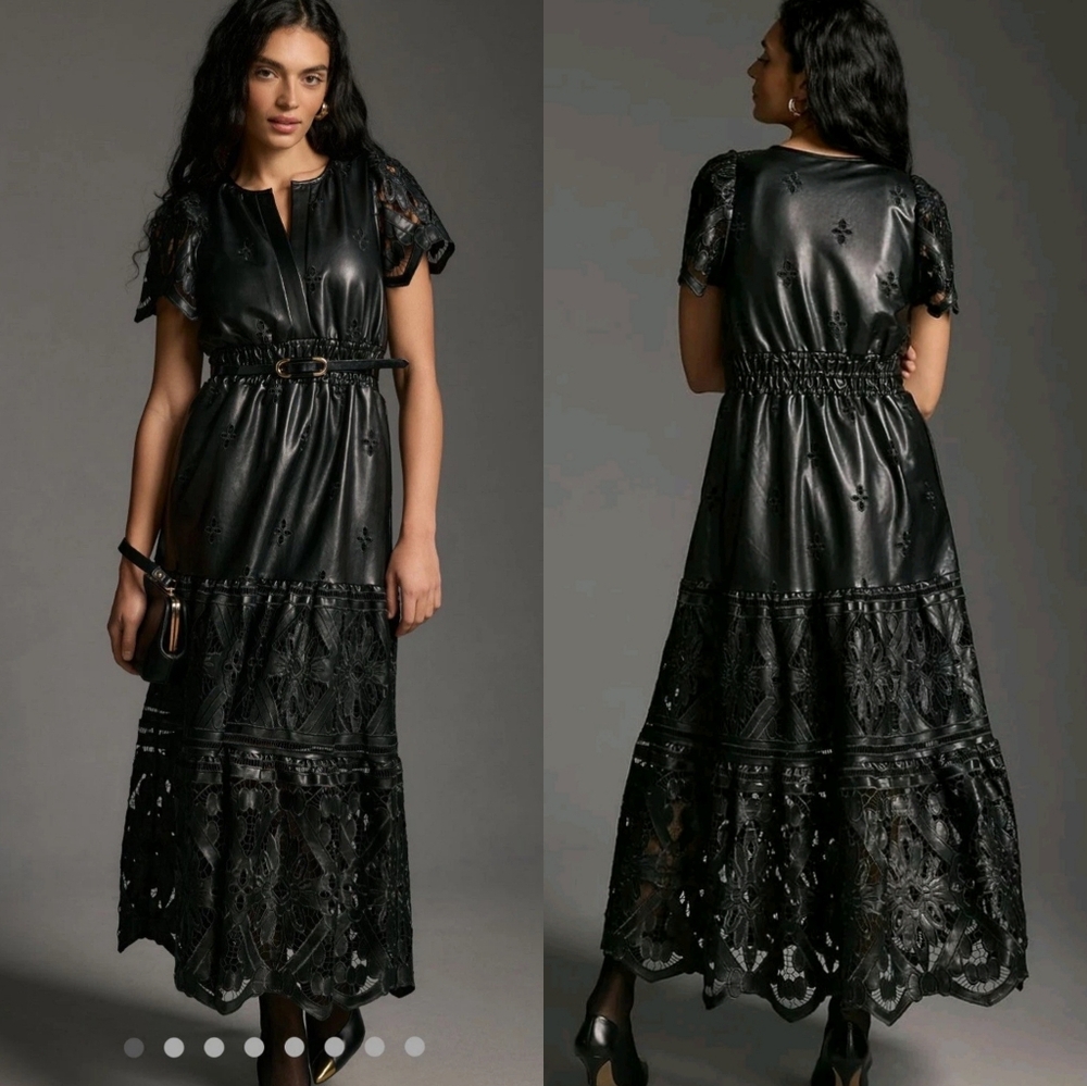 New!Anthropologie The‎ Somerset Collection Black Maxi Dress